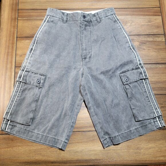 Bugle Boy Authentics Boys Dark Grey Cargo Shorts - Size Large (16-18) - Picture 1 of 8